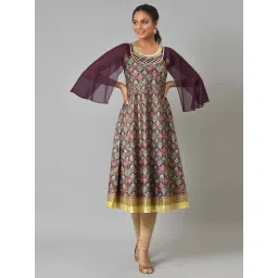 Aurelia Maroon Floral Print A Line Kurta-picture-35