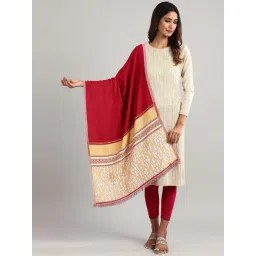 Aurelia Maroon Woven Pattern Shawl-picture-31