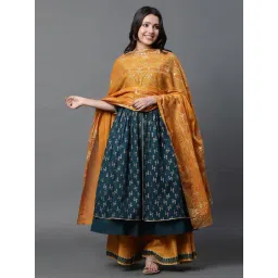 Aurelia Orange Cotton Printed Dupatta-picture-15