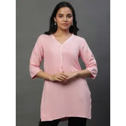 Aurelia Pink Embroidered Straight Kurti-picture-48