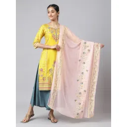 Aurelia Pink Polyester Polka Dots Dupatta-picture-41
