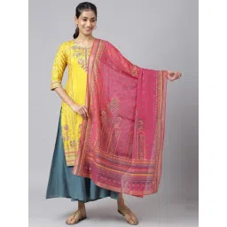 Aurelia Pink Printed Dupatta-picture-32