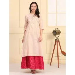 Aurelia Pink Regular Fit Embellished Kurta-picture-16