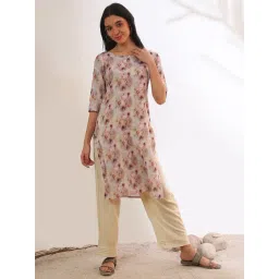 Aurelia Purple Pure Cotton Floral Kurta-picture-43
