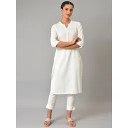 AURELIA Striped Mandarin Collar Kurta-picture-15