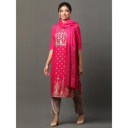 AURELIA Striped Sequinned Pure Cotton Dupatta-picture-30