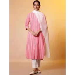 Aurelia White Cotton Plain Dupatta-picture-12