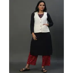 Aurelia White Plain Waist Coat-picture-44