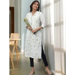 Aurelia White Printed Straight Kurta-picture-36