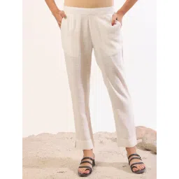 Aurelia White Solid Trouser-picture-42