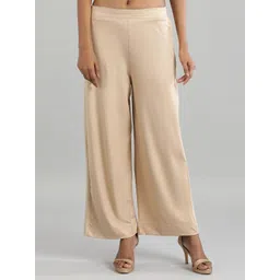 AURELIA Women Beige Knitted Ethnic Palazzos-picture-24