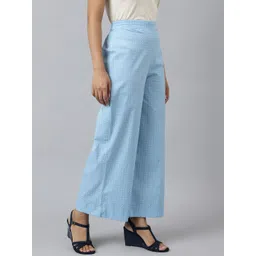 AURELIA Women Blue Printed Ethnic Palazzos image 3