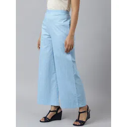 AURELIA Women Blue Printed Ethnic Palazzos image 4