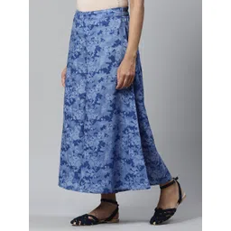 AURELIA Women Blue Printed Flared Ethnic Palazzos-picture-16