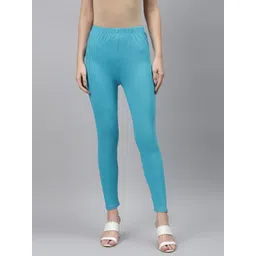AURELIA Women Blue Solid Ankle-Length Leggings-picture-32
