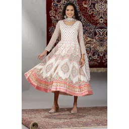 aurelia Women Fit and Flare White Ankle Length Dress-picture-14