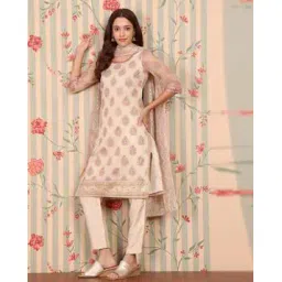 aurelia Women Floral Print Straight Kurta with Pants & Dupatta-picture-16