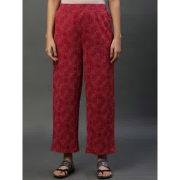 AURELIA Women Floral Straight Fit Mid-Rise Trousers-picture-17