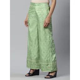 AURELIA Women Green Printed Ethnic Palazzos-picture-26