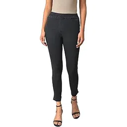 aurelia Women High Rise Elleven Denim Strechable Relaxed Fit Ankle Length Leggings-picture-20