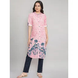 AURELIA Women Pink Thread Work Pathani Kurta-picture-24