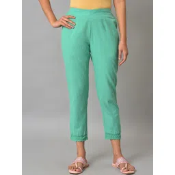 AURELIA Women Plus Size Regular Fit Cropped Cigarette Trousers-picture-26