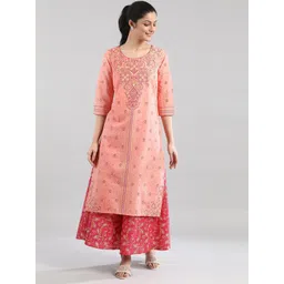 AURELIA Women Printed Straight Cotton Kurta-picture-37