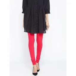 AURELIA Women Red Solid Churidar Leggings-picture-32