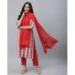 aurelia Women Striped Dupatta with Fringes-picture-14