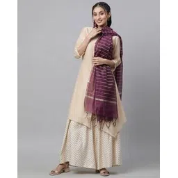 aurelia Women Striped Dupatta with Tassels-picture-23