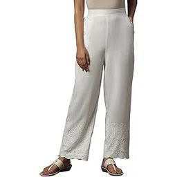 aurelia Women's High Rise Straight Fit Rayon Palazzos-picture-12