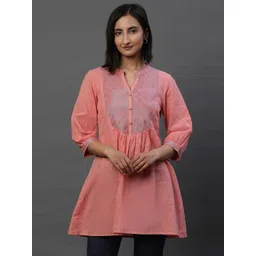 AURELIA Woven Design A-Line Pure Cotton Kurti-picture-21