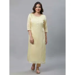 Aurelia Yellow Straight Kurta-picture-11