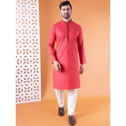 AURIK Men Geometric Printed Kurta with Trouser-picture-40