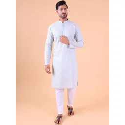 AURIK Men Solid Kurta with Trouser-picture-20