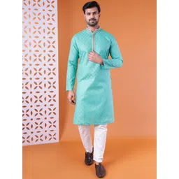 AURIK Men Woven Design Kurta with Trouser-picture-30