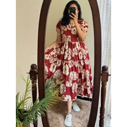 AURIPRX FASHION Women Maroon Viscose Rayon Kurtas-picture-31