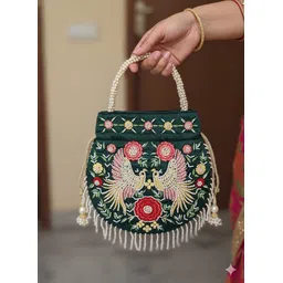 aurna creations Women Green Potli-picture-23