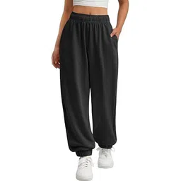aurvy Women Solid Black Track Pants-picture-21
