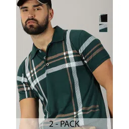 AUSK Men 2 Printed Polo Collar Pockets T-shirt-picture-15