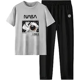 ausk Men Printed Casual Cords set with Oversized T-shirt & Trouser for Mens-picture-47