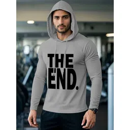 AUSK Men Typography Printed Hooded T-shirt-image-43