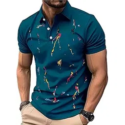 ausk Mens Printed Polo T-Shirts || Polo Tshirt for Mens-picture-50