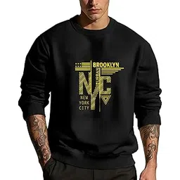 ausk Mens Winter wear Sweatshirt || Round Neck Printed Oversized Warm Sweatshit for Man-picture-28