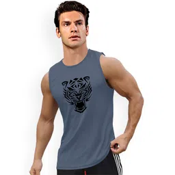 AUSK Printed Round Neck Sleeveless Gym Innerwear Vest AUSK0718-picture-19