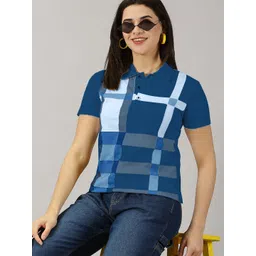 AUSK Striped Polo Collar Half Sleeves T-shirt-picture-14