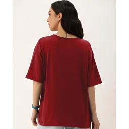 AUSK Women Graphic Printed Drop-Shoulder Sleeves T-shirt-picture-21