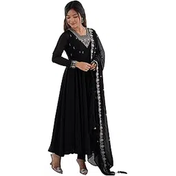 auspex lifestyle Women’s Anarkali Set Heavy Fox Georgette Embroidered Gown with Dupatta and Pant Fully Stitched Regular Wear_PM_135-picture-30