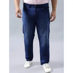 AUSTIN MARTIN Men Regular Fit Mid-Rise Mildly Distressed Light Fade Stretchable Jeans-picture-17