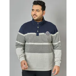 AUSTIVO Men Plus Size Striped Sweatshirt-picture-17